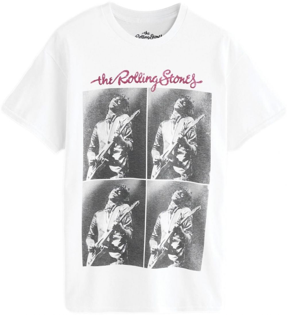 Next Tričko 'Rolling Stones Band'  sivá / antracitová / tmavoružová / biela