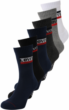 LEVI'S ® Ponožky  modrá / sivá melírovaná / čierna / biela