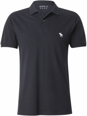 Abercrombie & Fitch Tričko  čierna / šedobiela