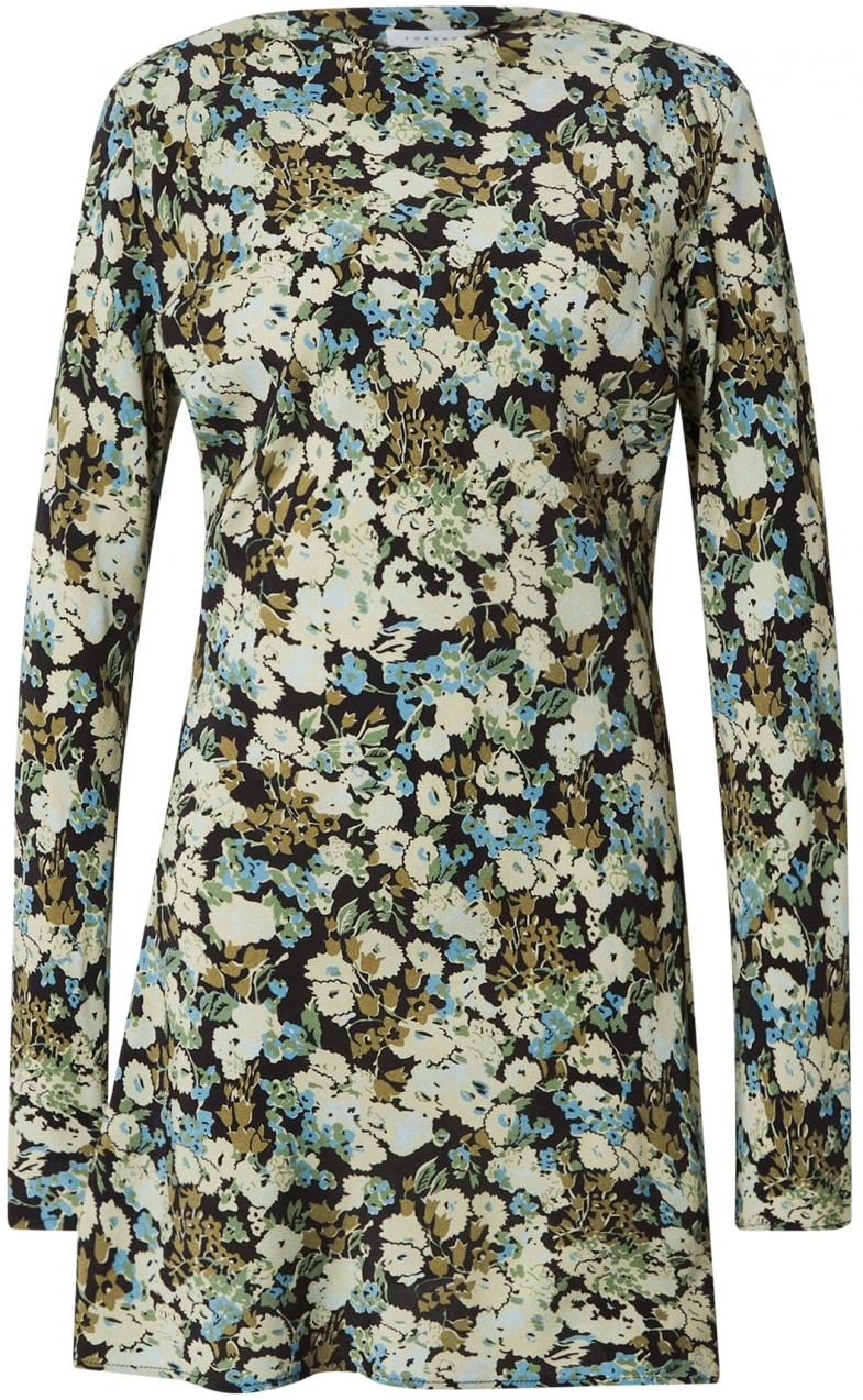 TOPSHOP Šaty  nebielená / azúrová / olivová / čierna