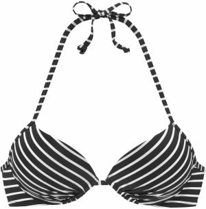 s.Oliver Bikinový top  čierna / biela