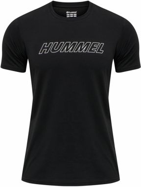 Hummel Funkčné tričko 'Callum'  čierna / biela