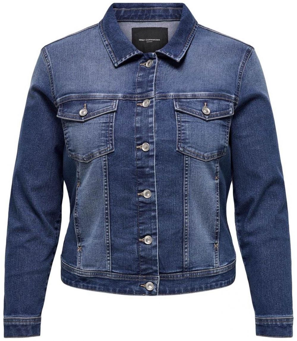ONLY Carmakoma Prechodná bunda 'CARWesta'  modrá denim