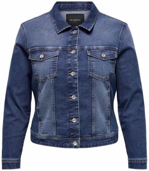 ONLY Carmakoma Prechodná bunda 'CARWesta'  modrá denim