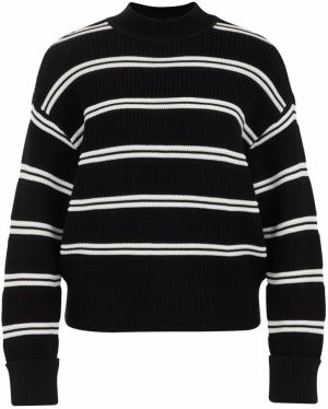WE Fashion Sveter  čierna / biela