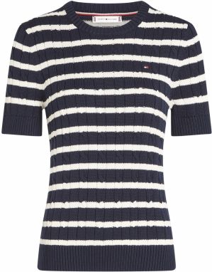 TOMMY HILFIGER Sveter  modrá / biela