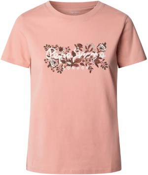 Pepe Jeans Tričko 'ROSALIND'  hnedá / zelená / ružová / biela
