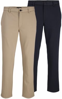 JACK & JONES Chino nohavice  béžová / námornícka modrá