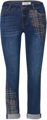 KOROSHI Džínsy  modrá / modrá denim / červená / biela