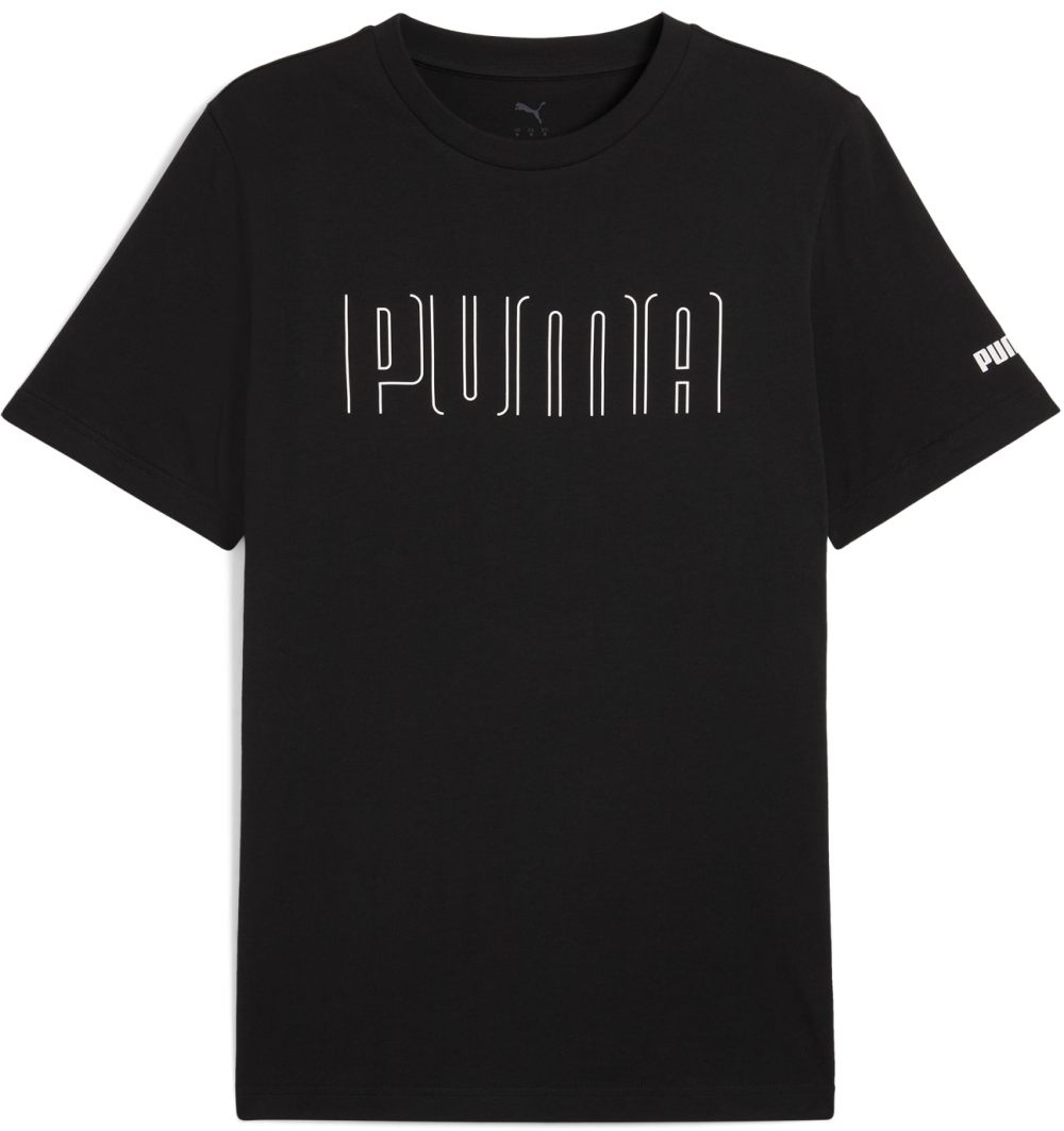 PUMA Funkčné tričko  čierna / biela
