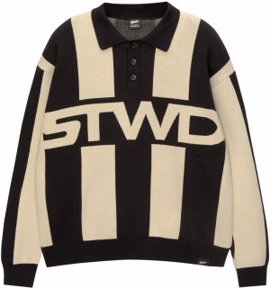 Pull&Bear Sveter 'STWD'  žltohnedá / čierna