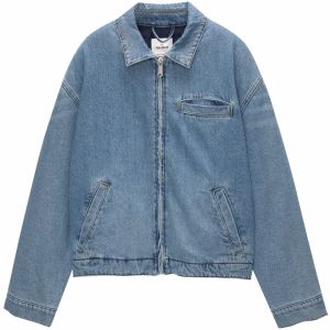Pull&Bear Prechodná bunda  modrá denim