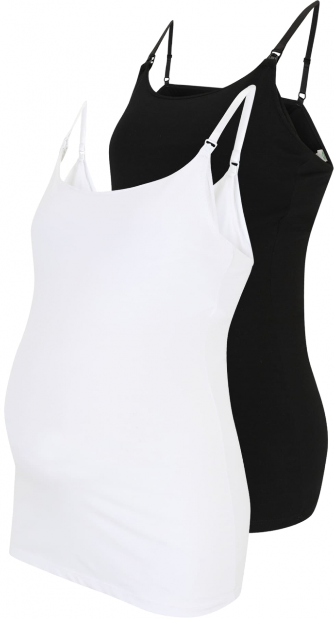 Lindex Maternity Top  čierna / biela