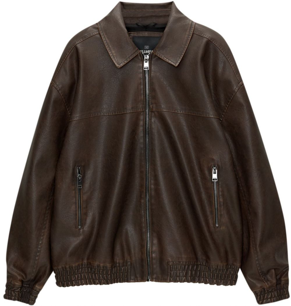 Pull&Bear Prechodná bunda  tmavohnedá
