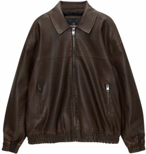 Pull&Bear Prechodná bunda  tmavohnedá