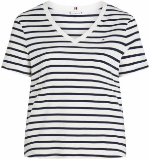 Tommy Hilfiger Curve Tričko  námornícka modrá / biela