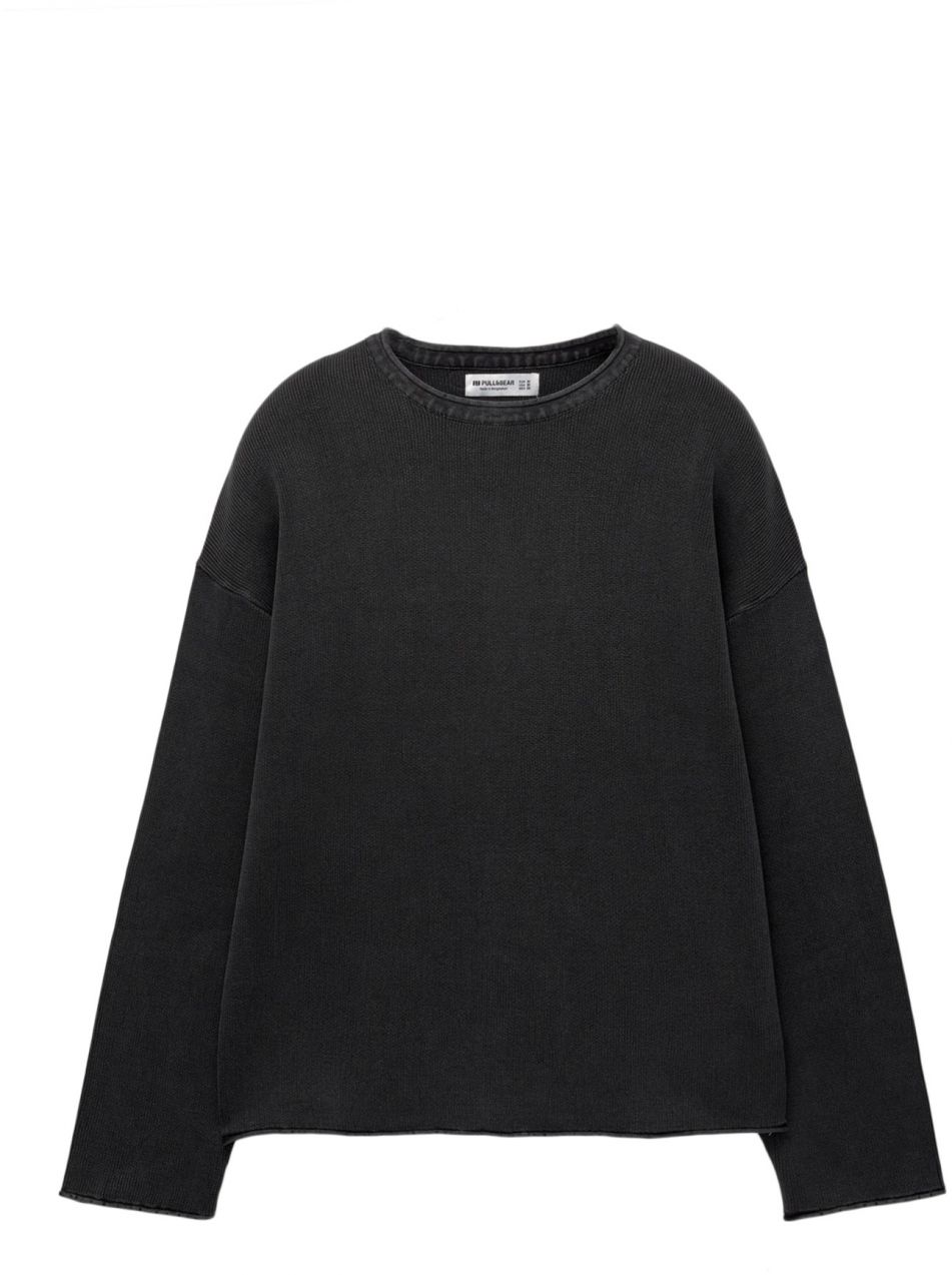 Pull&Bear Sveter  čierny denim