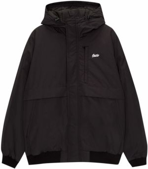 Pull&Bear Prechodná bunda  čierna / biela