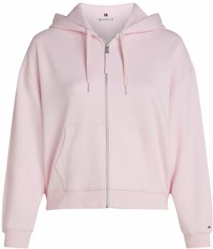 Tommy Hilfiger Curve Tepláková bunda  námornícka modrá / rosé / červená / biela