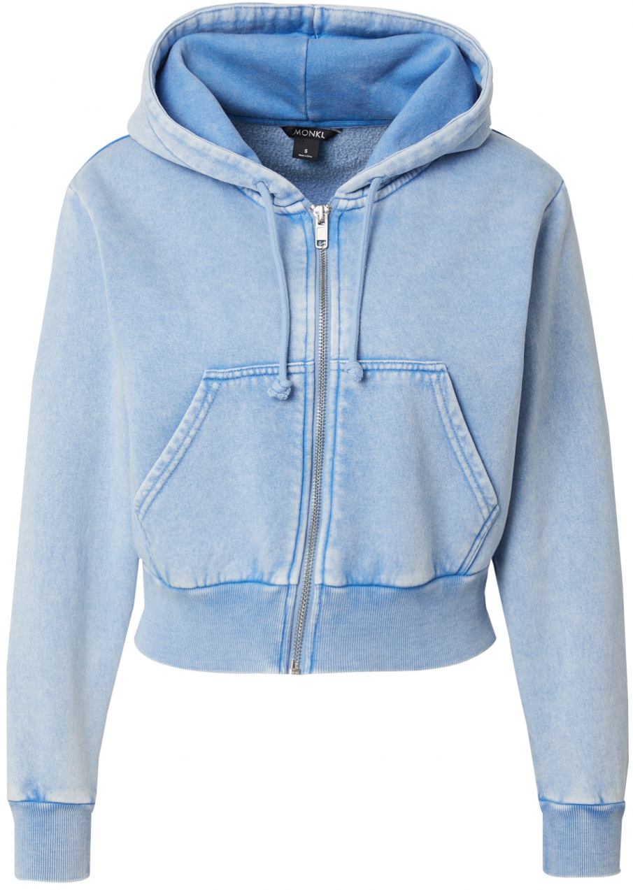 Monki Tepláková bunda  modrá denim