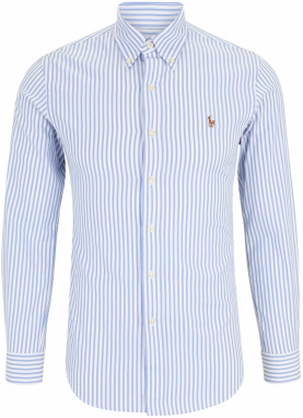 Polo Ralph Lauren Košeľa  svetlomodrá / hnedá / biela