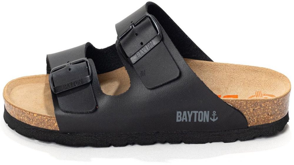 Bayton Otvorená obuv 'Athena'  kamenná / čierna