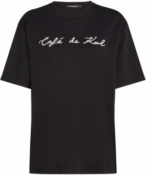 Karl Lagerfeld Tričko 'JORGE PARRA'  čierna / biela
