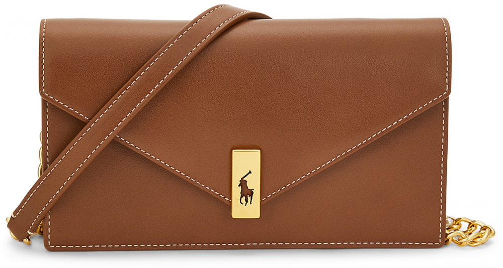Polo Ralph Lauren Listová kabelka  hnedá