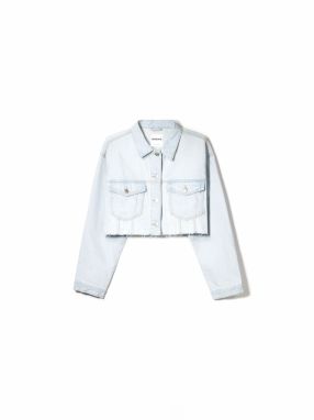 Bershka Prechodná bunda  modrá denim
