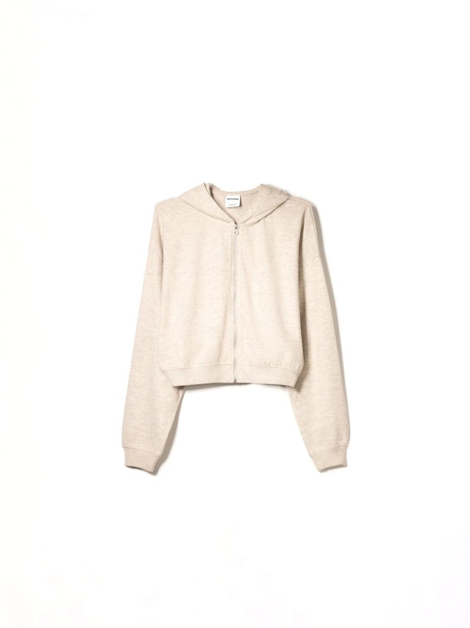 Bershka Tepláková bunda  púdrová