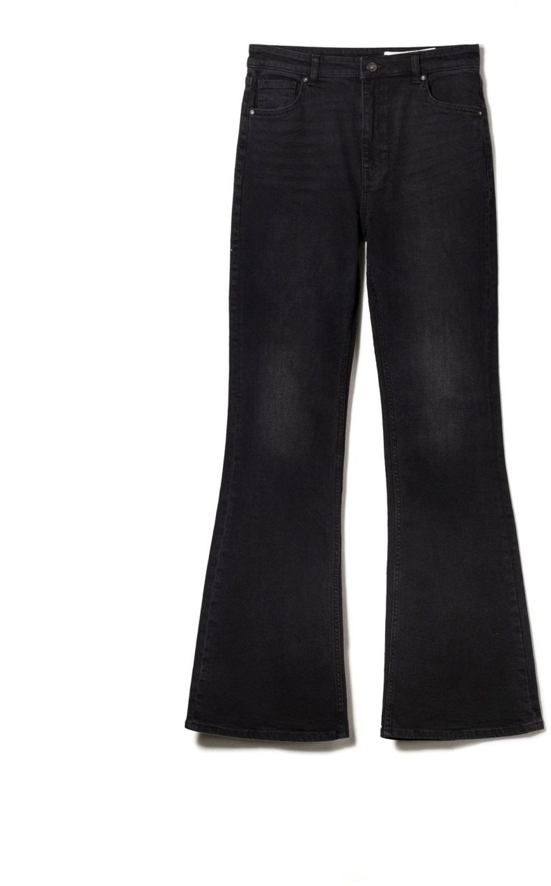 Bershka Džínsy  čierny denim