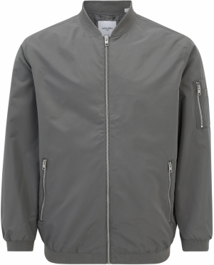 Jack & Jones Plus Prechodná bunda 'JJERUSH'  sivá