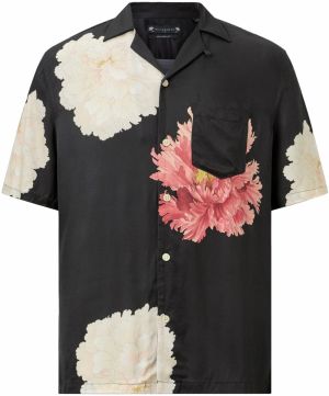 AllSaints Košeľa 'FLEUR'  slonová kosť / ružová / čierna / šedobiela
