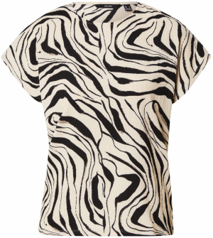 VERO MODA Tričko 'VMPOET'  béžová / čierna