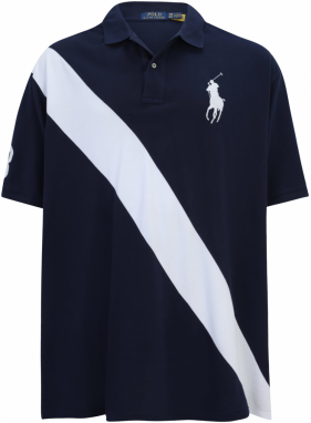Polo Ralph Lauren Big & Tall Tričko  námornícka modrá / biela