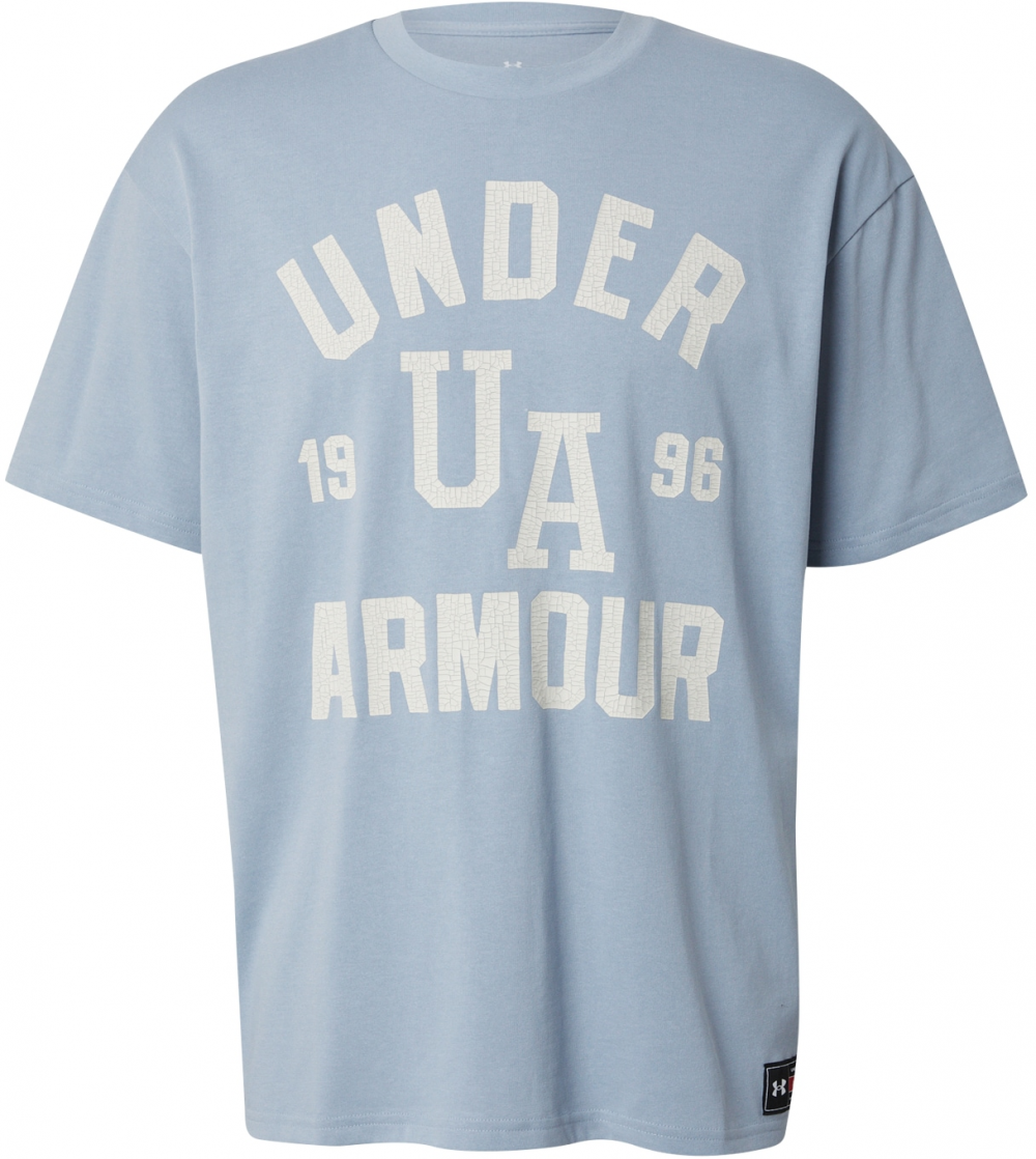 UNDER ARMOUR Funkčné tričko 'VARSITY'  svetlomodrá / biela