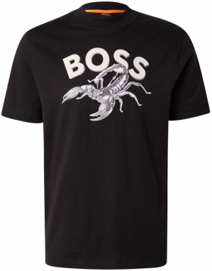 BOSS Tričko  svetlobéžová / tmavosivá / čierna / biela