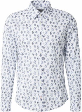 JOOP! Jeans Košeľa 'Hanson'  námornícka modrá / modrosivá / šedobiela