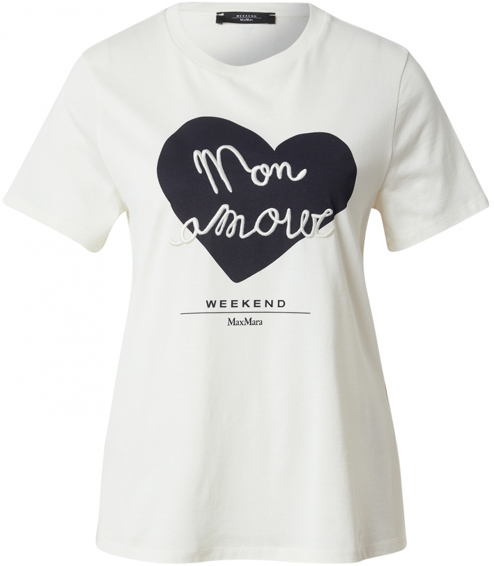 Weekend Max Mara Tričko 'VELLO'  čierna / biela