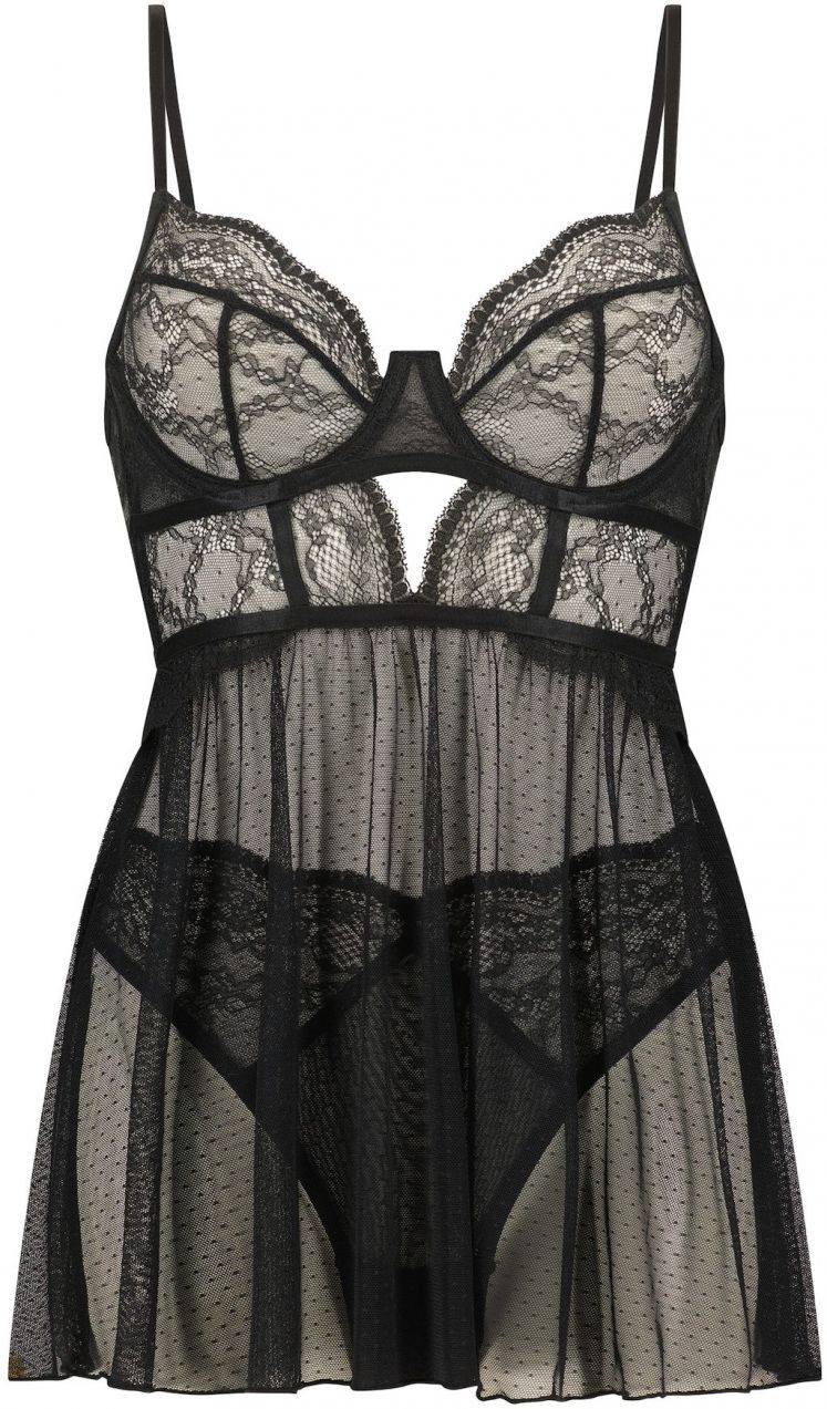 Hunkemöller Negližé 'Isabelle'  čierna