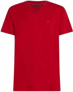 TOMMY HILFIGER Tričko 'ESSENTIAL'  tmavočervená