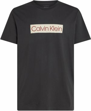 Calvin Klein Jeans Tričko  béžová / karmínovo červená / čierna