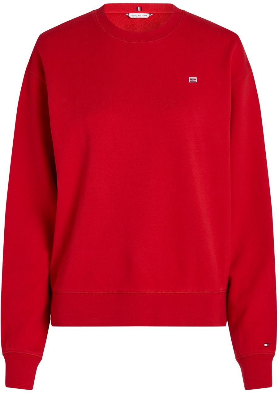 TOMMY HILFIGER Mikina 'REG CONTRAST FLAG SWEATSHIRT'  červená