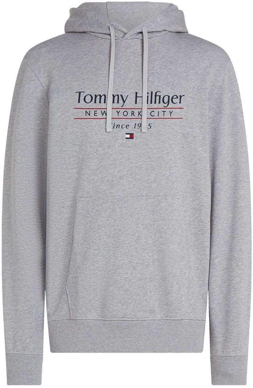 TOMMY HILFIGER Mikina  námornícka modrá / sivá / tmavočervená