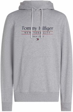 TOMMY HILFIGER Mikina  námornícka modrá / sivá / tmavočervená