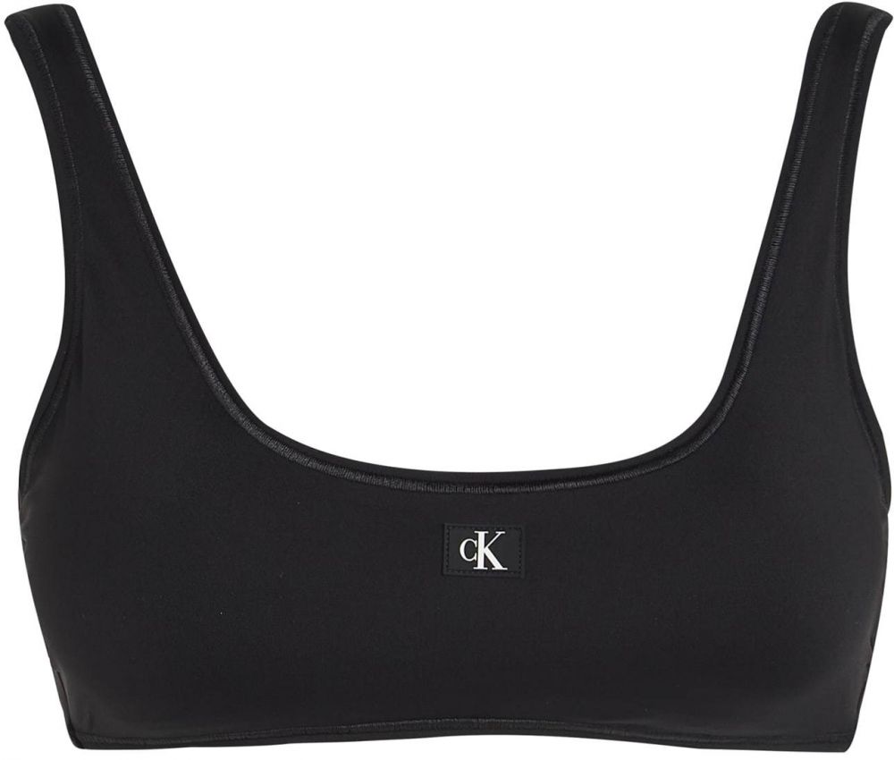 Calvin Klein Swimwear Bikinový top  čierna / biela