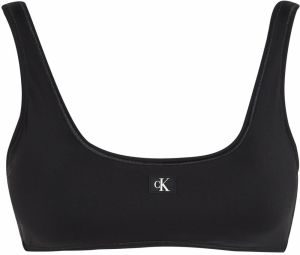 Calvin Klein Swimwear Bikinový top  čierna / biela