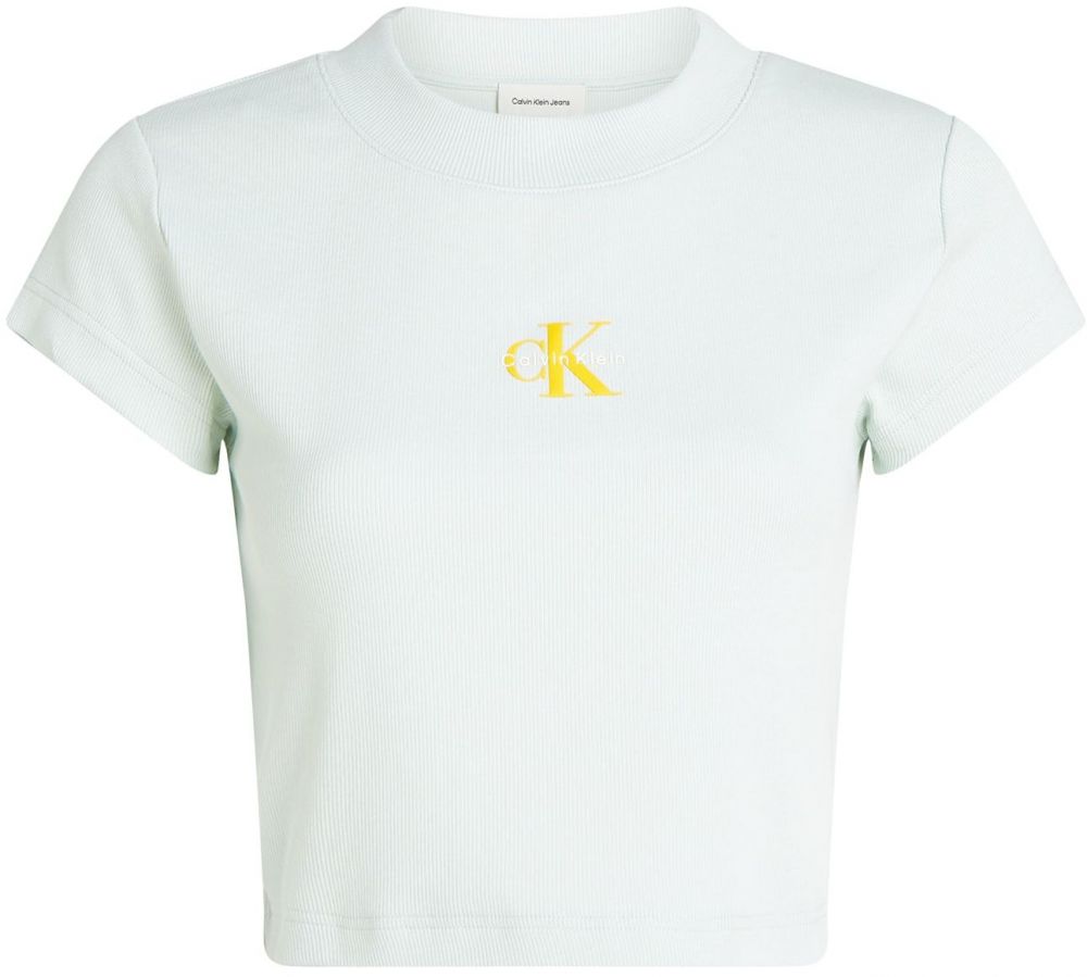 Calvin Klein Jeans Tričko  karí / mätová / biela