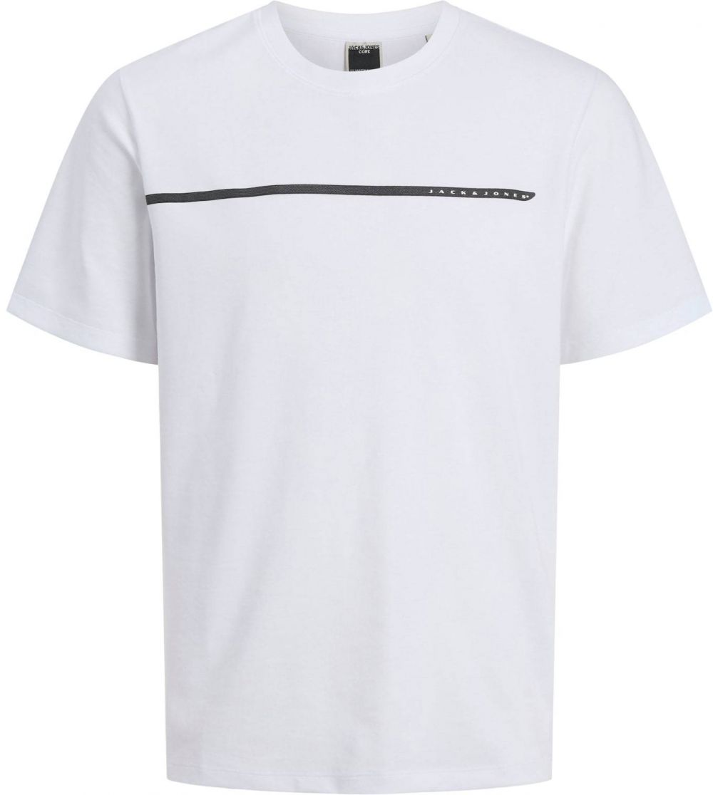 JACK & JONES Tričko 'JCOFusion'  čierna / biela