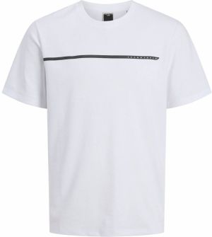 JACK & JONES Tričko 'JCOFusion'  čierna / biela